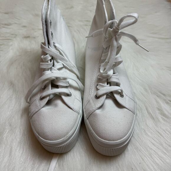 Superga 2705 HI TOP White S3111MW High Top Lace Up Canvas Sneakers - Picture 3 of 8